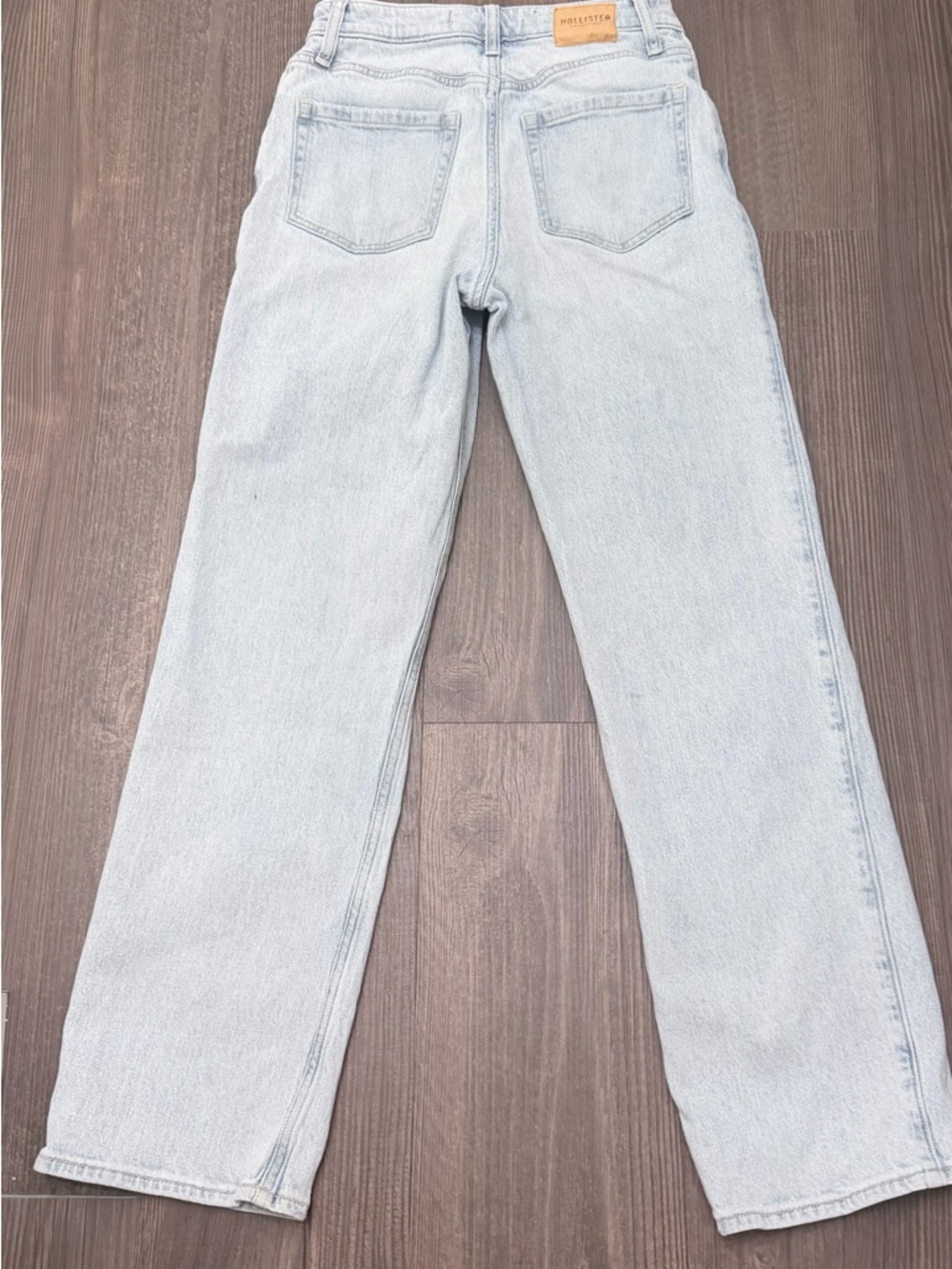 Hollister Ultra High Rise Dad Jeans Light Wash Straight Leg Vintage Stretch W25 - Picture 3 of 9